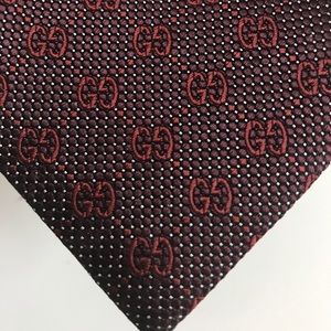 Gucci New GG Logo Silk Tie